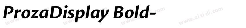 ProzaDisplay Bold字体转换